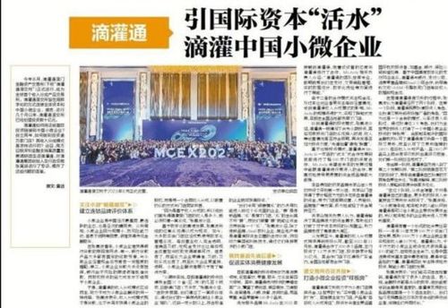 The South China Morning Post｜Micro Connect: Bringing in international capital to 'nourish' China's small and micro enterprises